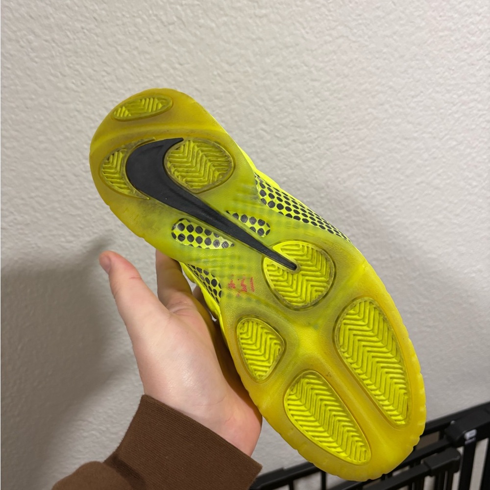 Nike Bright Yellow Foamposite Sneakers - Picture 4 of 9